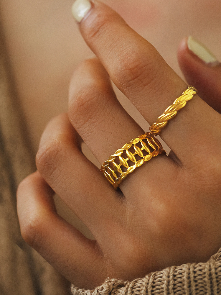 Titanium Steel Ring - Otwarty pierścionek ze stali tytanowej, damska
