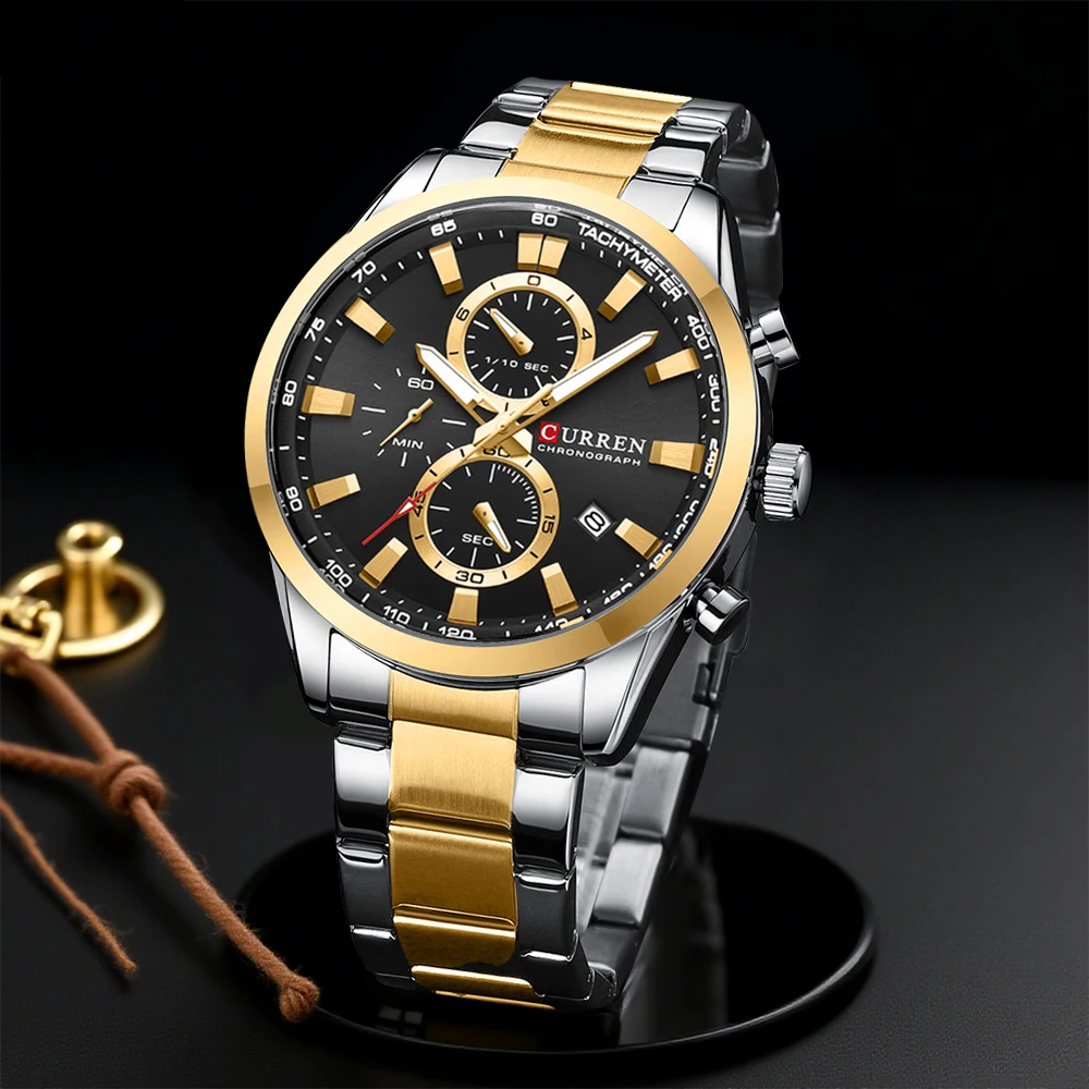 Jewellery Watches - CURREN Casual Quartz Chrono Sportowe Marki