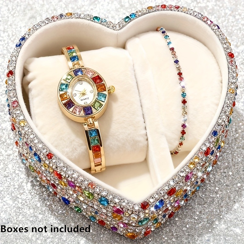 Jewels On Watches - 2 szt. Elegancki, kolorowy zestaw damskich