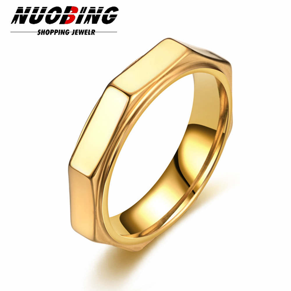 Titanium Steel Ring - Pierścień Tytanowy Sześciokątny 5MM Modny Pierścień