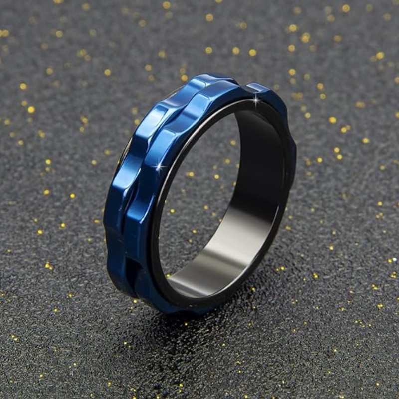 Męski pierścień spinner z tyta – Titanium Steel Ring recenzja i cena