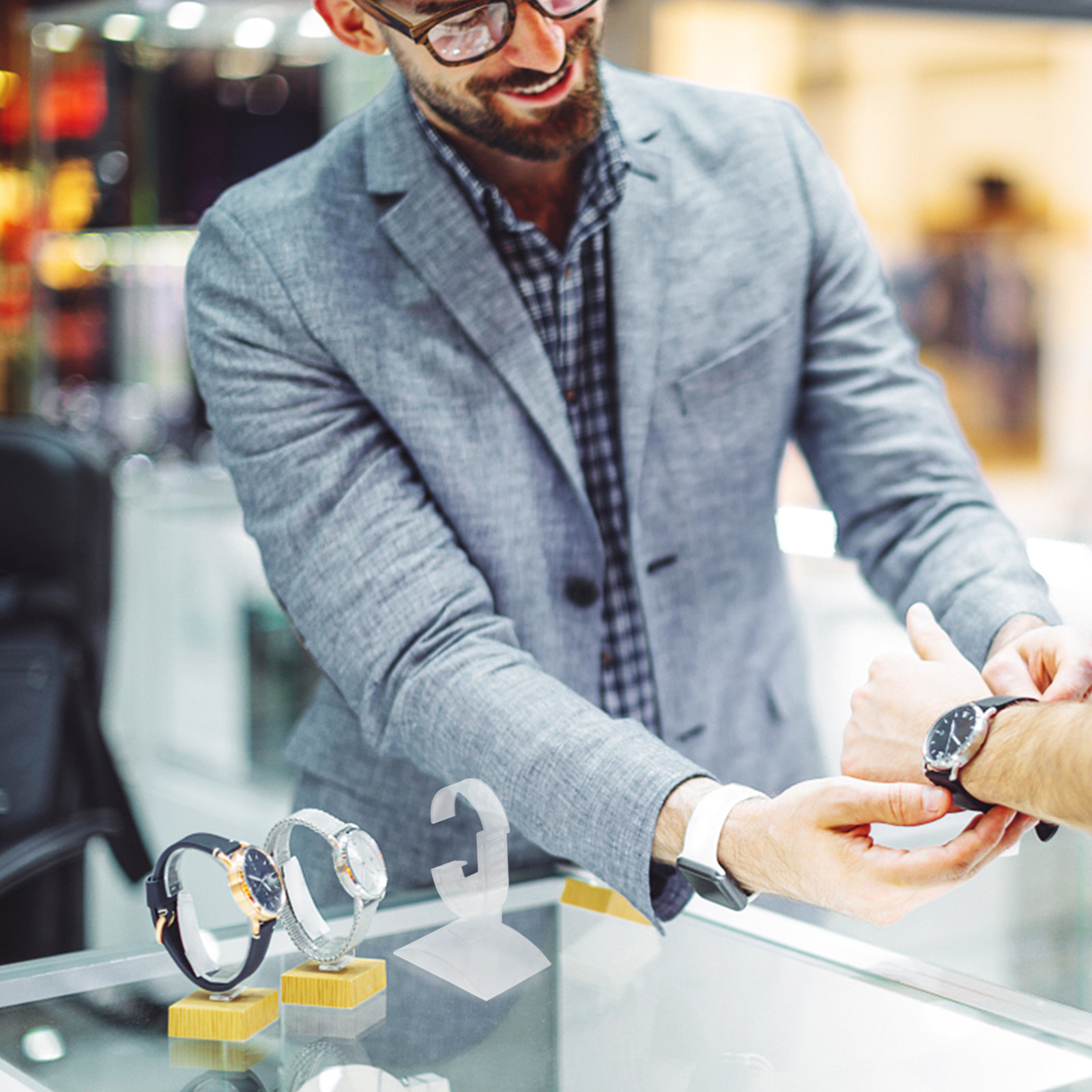 2 szt. Akrylowy stojak na zega – Watches Jewelry Holder recenzja i cena