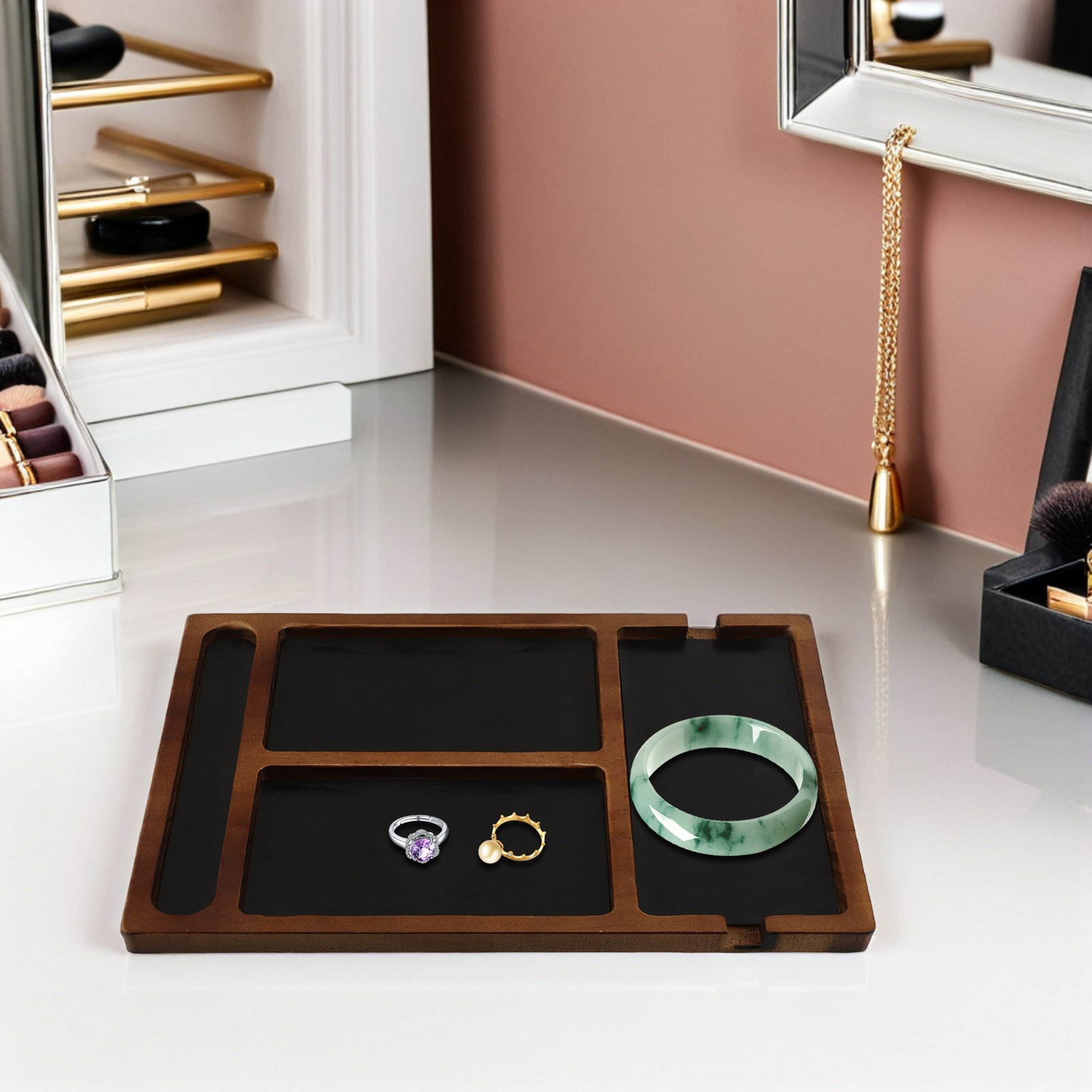 Wielokomorowy drewniany organi – Watches Jewelry Holder recenzja i cena