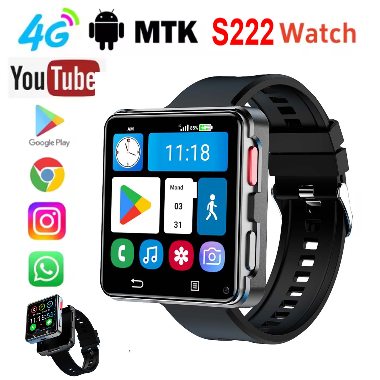 Smartwatch S222 4G z kartą SIM – Smartwatch recenzja i cena