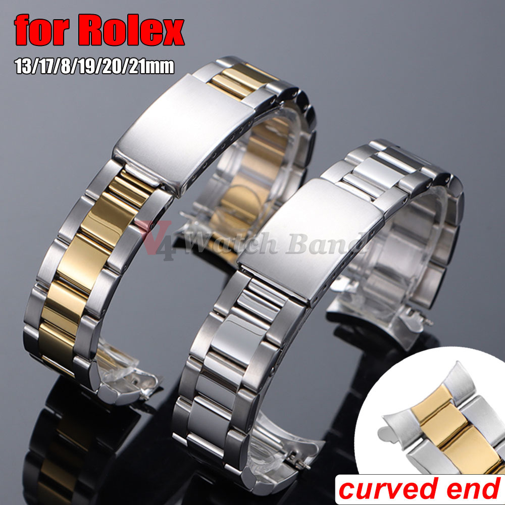 Metalowy pasek z zakrzywionym  – Jewelry Rolex Watches recenzja i cena